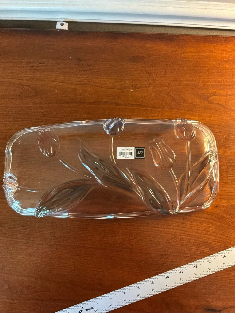 Mikasa Clear Glass Tulip Vanity Tray